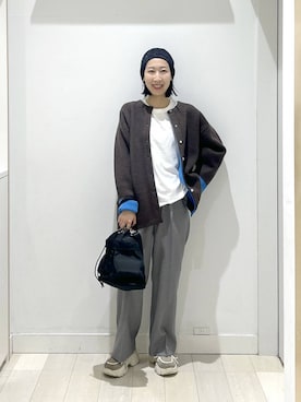 「アイテム（ニットキャップ/ビーニー）」を使った、rellraさん（レディース・159cm・30代）の秋コーディネート