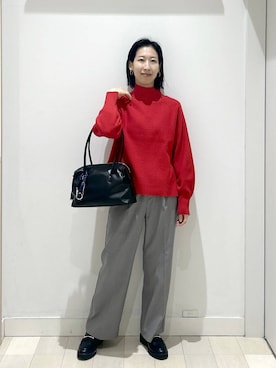 「アイテム（ボストンバッグ）」を使った、rellraさん（レディース・159cm・30代）の秋コーディネート