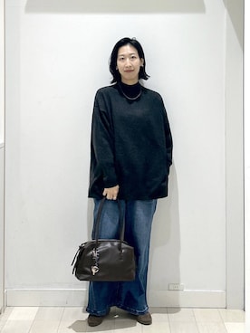 「ハグミーニット_GLOBALWORK」｜rellraさん（レディース・159cm）の冬コーディネート