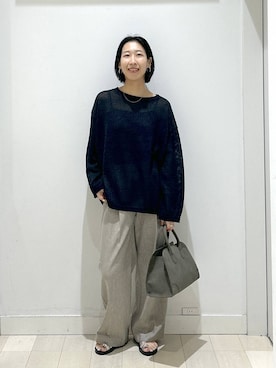 「アイテム（ニット/セーター）」を使った、rellraさん（レディース・159cm・30代）の夏コーディネート