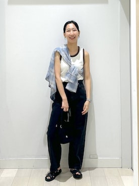 「アイテム（タンクトップ）」を使った、rellraさん（レディース・159cm・30代）の夏コーディネート