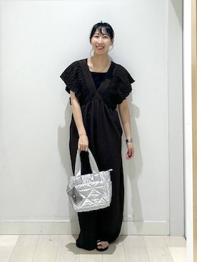 「GLOBAL WORK（グローバルワーク）の推しごとキルティング2WAYトート/286286（トートバッグ）」を使った、rellraさん（レディース・159cm・30代）の夏コーディネート
