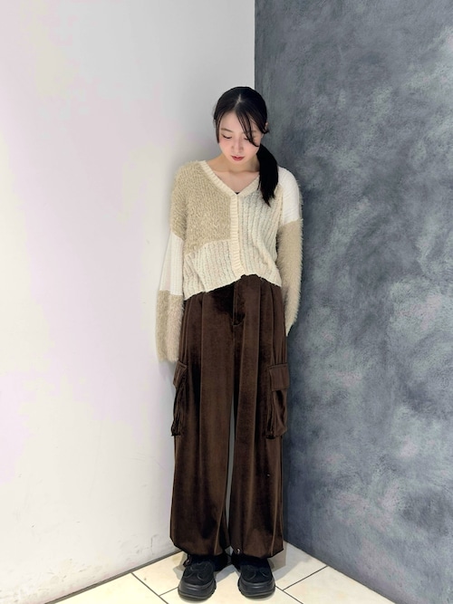 セール】パッチワークニットカーディガン（カーディガン/ボレロ）｜KBF