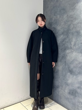 「アイテム（ステンカラーコート）」を使った、なごみそさん（レディース・160cm）の冬コーディネート