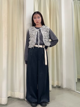 「アイテム（ベスト）」を使った、なごみそさん（レディース・160cm）の秋コーディネート