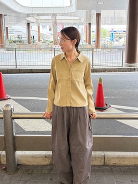 「KBF（ケイビーエフ）のアイテム（その他パンツ）」を使った、なごみそさん（レディース・160cm）の秋コーディネート