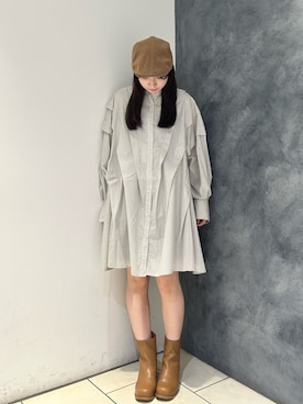 「アイテム（ハンチング/ベレー帽）」を使った、なごみそさん（レディース・160cm・20代）の秋コーディネート