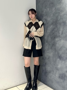 「アイテム（財布）」を使った、なごみそさん（レディース・160cm）の秋コーディネート