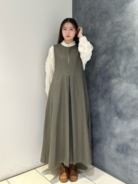 「フリルトップス」｜なごみそさん（レディース・160cm）の秋コーディネート