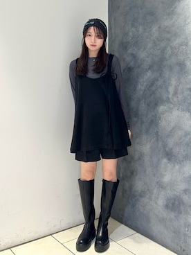「ロングブーツ」｜なごみそさん（レディース・160cm・20代）の秋コーディネート
