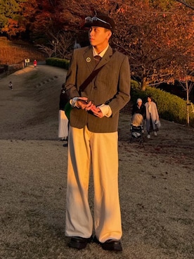 「KANGOL（カンゴール）のアイテム」を使った、Kaitoさん（メンズ・169cm）の冬コーディネート