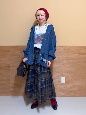 「アイテム（バレエシューズ）」を使った、Miyaさん（レディース・152cm・30代）の秋コーディネート