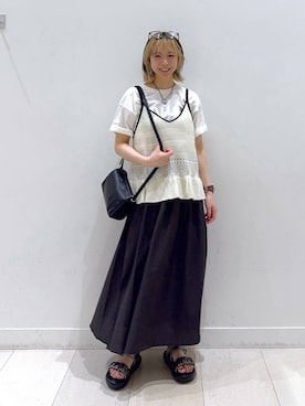 「GLOBAL WORK（グローバルワーク）の調光サングラス/632445（サングラス、その他）」を使った、Miyaさん（レディース・152cm）の春コーディネート