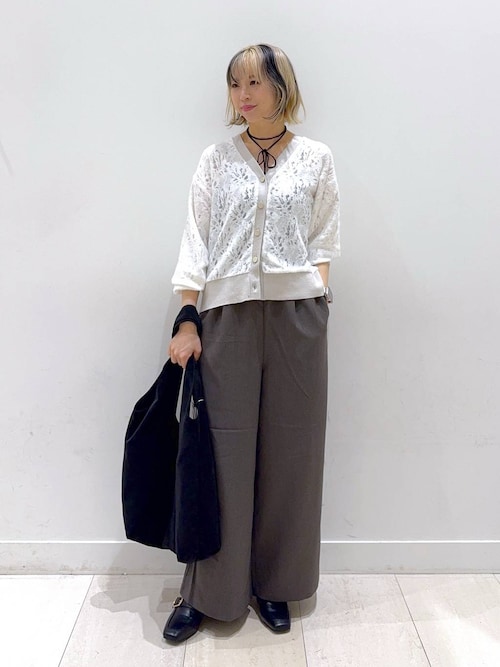 セール】フェザーレースシアーカーデ/595375（カーディガン/ボレロ