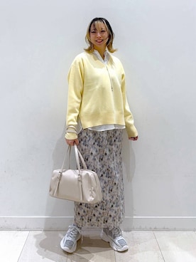 「GLOBAL WORK（グローバルワーク）のアイテム（アクセサリー）」を使った、Miyaさん（レディース・152cm）の春コーディネート