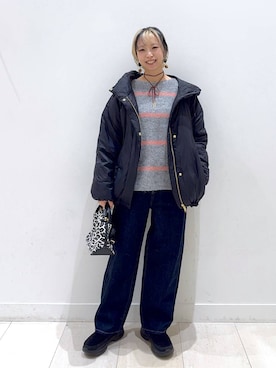 「アイテム（ダウンジャケット/コート）」を使った、Miyaさん（レディース・152cm・30代）の冬コーディネート