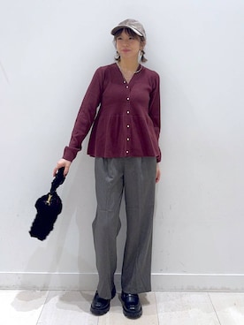 「GLOBAL WORK（グローバルワーク）のアイテム（帽子）」を使った、Miyaさん（レディース・152cm）の秋コーディネート