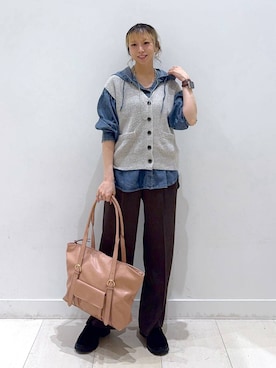 「GLOBAL WORK（グローバルワーク）の晴雨兼用厚底ローファー/1023266（ローファー、その他）」を使った、Miyaさん（レディース・152cm）の夏コーディネート