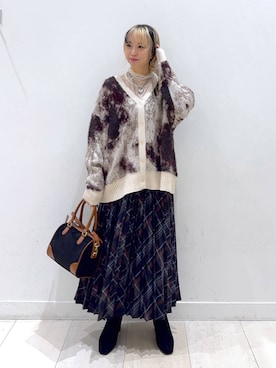 「GLOBAL WORK（グローバルワーク）のアイテム（ワンピース）」を使った、Miyaさん（レディース・152cm）の秋コーディネート