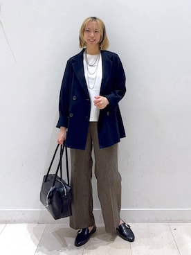 「GLOBAL WORK（グローバルワーク）のアイテム（テーラードジャケット）」を使った、Miyaさん（レディース・152cm）の春コーディネート
