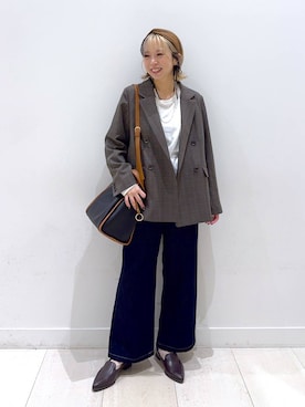 「アイテム（ベスト）」を使った、Miyaさん（レディース・152cm・30代）の秋コーディネート