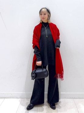 「GLOBAL WORK（グローバルワーク）のらくっション晴雨兼用マニッシュシューズ/603224（その他シューズ）」を使った、Miyaさん（レディース・152cm）の冬コーディネート