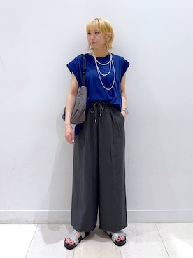 「アイテム（アクセサリー）」を使った、Miyaさん（レディース・152cm）の夏コーディネート