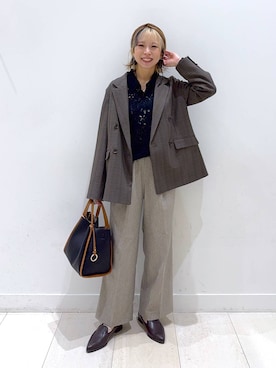 「アイテム（その他ヘアアクセサリー）」を使った、Miyaさん（レディース・152cm・30代）の秋コーディネート