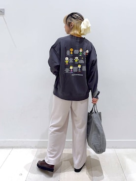 「アイテム（スウェット）」を使った、Miyaさん（レディース・152cm・30代）の秋コーディネート
