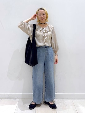 「アイテム（トートバッグ）」を使った、Miyaさん（レディース・152cm・30代）の夏コーディネート