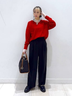 「アイテム（ローファー）」を使った、Miyaさん（レディース・152cm・30代）の秋コーディネート