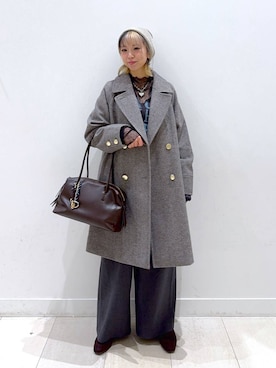 「アイテム（チェスターコート）」を使った、Miyaさん（レディース・152cm・30代）の冬コーディネート