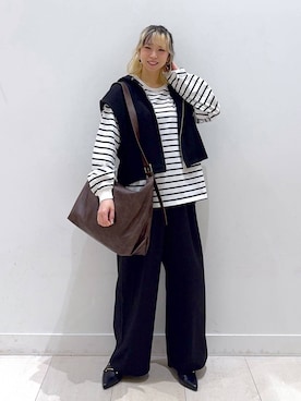 「GLOBAL WORK（グローバルワーク）のアイテム」を使った、Miyaさん（レディース・152cm）の冬コーディネート