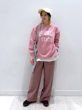 「アイテム（トートバッグ）」を使った、Miyaさん（レディース・152cm・30代）の冬コーディネート