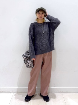 「アイテム（トートバッグ）」を使った、Miyaさん（レディース・152cm・30代）の秋コーディネート