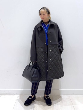 「アイテム（ローファー）」を使った、Miyaさん（レディース・152cm）の秋コーディネート