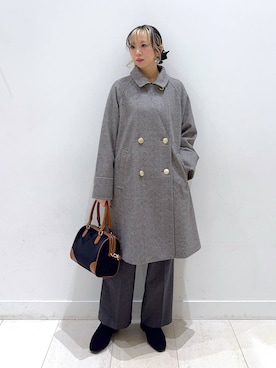 「アイテム（チェスターコート）」を使った、Miyaさん（レディース・152cm・30代）の秋コーディネート