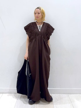 「GLOBAL WORK（グローバルワーク）のアイテム（オールインワン・サロペット）」を使った、Miyaさん（レディース・152cm）の夏コーディネート