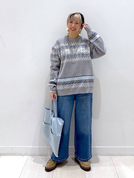 「アイテム（トートバッグ）」を使った、Miyaさん（レディース・152cm・30代）の秋コーディネート