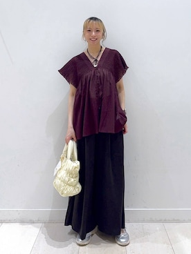 「GLOBAL WORK（グローバルワーク）のアイテム（パンツ）」を使った、Miyaさん（レディース・152cm）の夏コーディネート