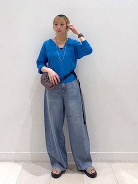 「GLOBAL WORK（グローバルワーク）のアイテム（アクセサリー）」を使った、Miyaさん（レディース・152cm）の夏コーディネート