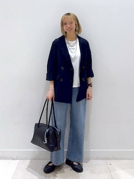 「GLOBAL WORK（グローバルワーク）のアイテム（ジャケット/アウター）」を使った、Miyaさん（レディース・152cm）の春コーディネート