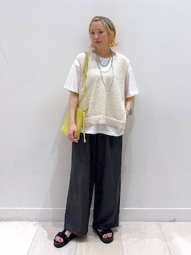 「アイテム（アクセサリー）」を使った、Miyaさん（レディース・152cm・30代）の夏コーディネート