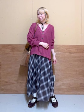 「アイテム（アクセサリー）」を使った、Miyaさん（レディース・152cm・30代）の秋コーディネート