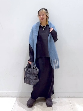 「アイテム（マフラー）」を使った、Miyaさん（レディース・152cm・30代）の冬コーディネート