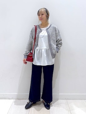 「アイテム（バレッタ/ヘアクリップ）」を使った、Miyaさん（レディース・152cm・30代）の秋コーディネート