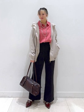 「GLOBAL WORK（グローバルワーク）のアイテム（アクセサリー）」を使った、Miyaさん（レディース・152cm）の春コーディネート