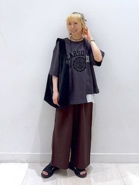 「アイテム（チョーカー）」を使った、Miyaさん（レディース・152cm）の夏コーディネート