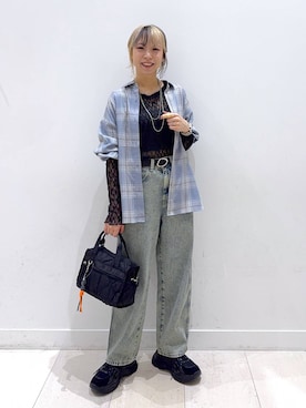 「アイテム（バレッタ/ヘアクリップ）」を使った、Miyaさん（レディース・152cm・30代）の秋コーディネート