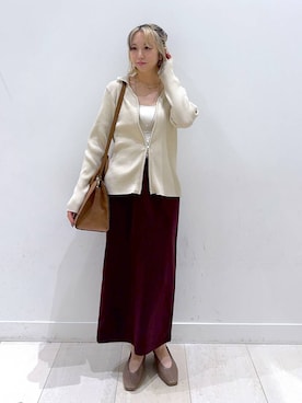 「アイテム（シュシュ）」を使った、Miyaさん（レディース・152cm・30代）の秋コーディネート